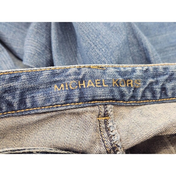 MICHAEL KORS Women's 8 Mid Rise Bootcut Flare Blue Denim Jeans Pants EUC! - Picture 5 of 7